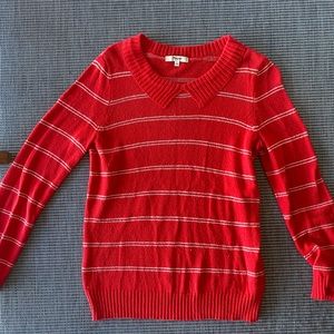 Madewell red striped sweater size small